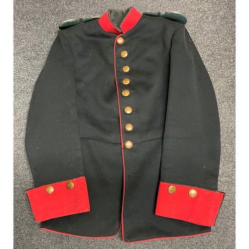 3168 - WW1 Imperial German Saxony Artillery Other Ranks Tunic with metal shoulder scaler. Shoulder buttons ... 