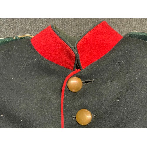 3168 - WW1 Imperial German Saxony Artillery Other Ranks Tunic with metal shoulder scaler. Shoulder buttons ... 