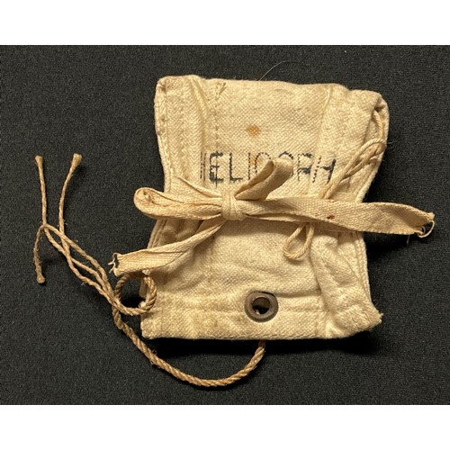 3181 - WW2 British RAF 1941 Pattern Emergency Heliograph signalling mirror in original canvas pouch with si... 