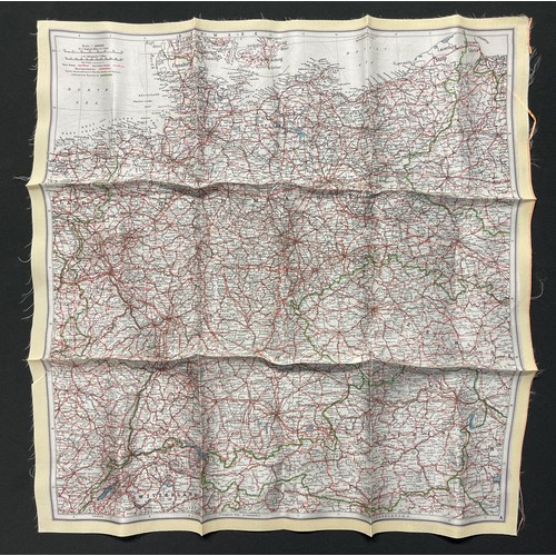 3194 - WW2 British RAF Silk Escape Map of Germany. Code letter A. Single Sided Map.