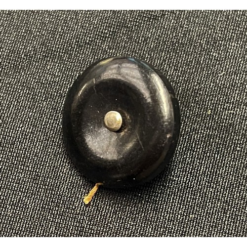 3203 - WW2 British RAF, MI9, SOE, Special Forces, Vest (WESKIT) Button Escape compass in black Bakelite.