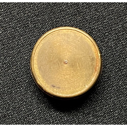 3207 - WW2 British Escape Compass, brass body, 17mm in diameter. Working order.