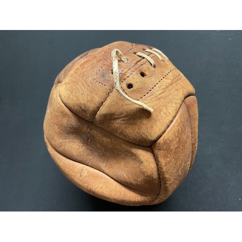 3227 - WWII leather football inscribed 