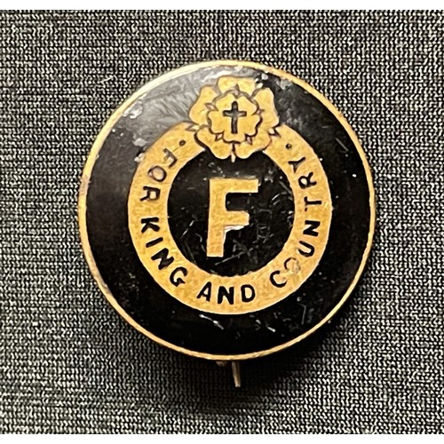 3229 - British Union of Fascists black enamel membership lapel badge, 