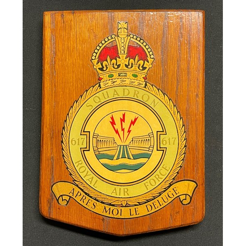 3241 - WW2 British RAF Wall Plaques. Original transfers applied to a wooden sheild backing. 6 in total: 