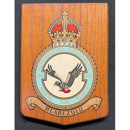 3241 - WW2 British RAF Wall Plaques. Original transfers applied to a wooden sheild backing. 6 in total: 