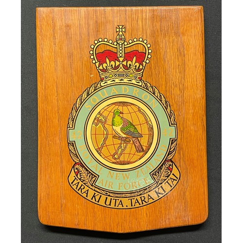 3241 - WW2 British RAF Wall Plaques. Original transfers applied to a wooden sheild backing. 6 in total: 