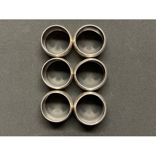 3247 - WW2 Royal Air Force Officers mess napkin rings, each with an engraved RAF badge, some with makers ma... 