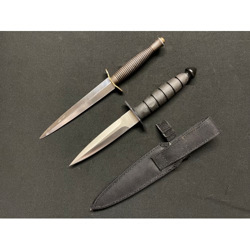 3248 - WW2 British Third Pattern Fairbairn Sykes Fighting Knife with double edged blade 177mm in length wit... 