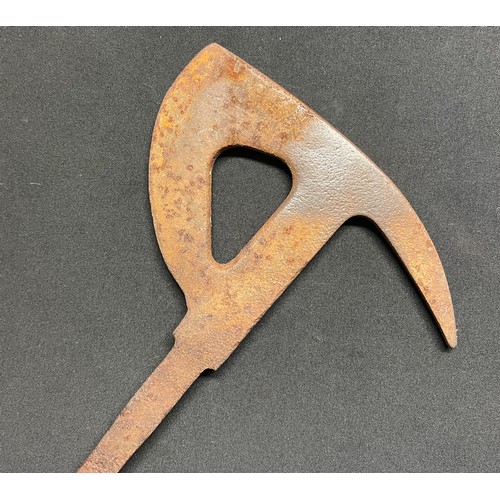 3254 - WW2 British RAF Escape Axe, rubber handle a/f along with a Box Primary Battery. (2)