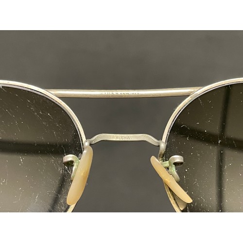 3256 - WW2 British RAF Algha Aviator Anti-Glare/sun glasses Type G, 22G/1398