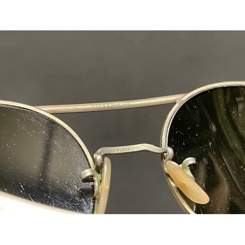 3256 - WW2 British RAF Algha Aviator Anti-Glare/sun glasses Type G, 22G/1398