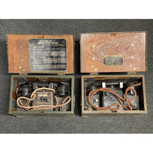 3265 - WW2 British Field Telephone Set MKII. Two examples. (2)