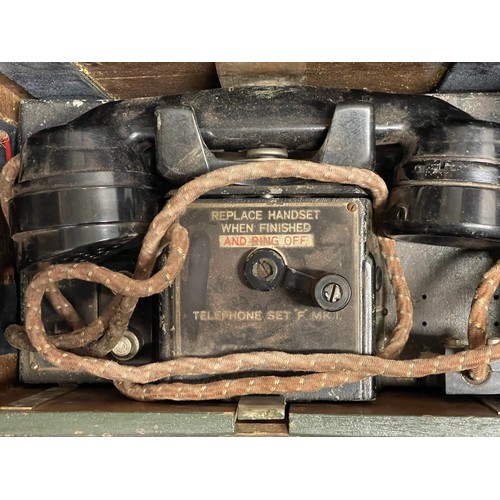 3265 - WW2 British Field Telephone Set MKII. Two examples. (2)