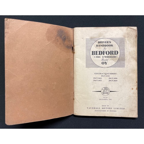 3273 - WW2 British Military Vehicle Drivers Handbooks for Bedford OY, dated 1941: Karrier Model K6 dated 5/... 