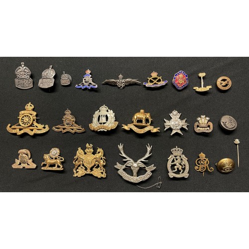 3280 - WW2 British Sweetheart Badges etc to include: 3 silver ARP badges, Silver RA enamel sweetheart, silv... 