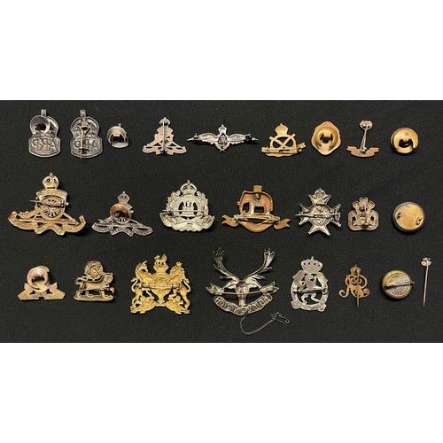 3280 - WW2 British Sweetheart Badges etc to include: 3 silver ARP badges, Silver RA enamel sweetheart, silv... 