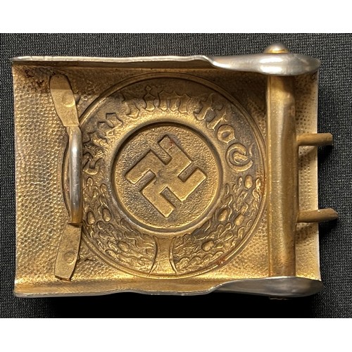 3286 - WW2 Reproduction Third Reich SS Belt Buckle, 1970's Tony Oliver Reproduction marked  