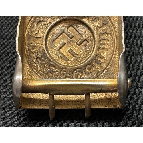 3286 - WW2 Reproduction Third Reich SS Belt Buckle, 1970's Tony Oliver Reproduction marked  