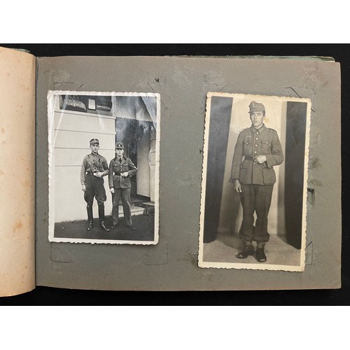 3288 - WW2 Third Reich photo album. A RAD photo album which documents a soldiers service in the SA, RAD and... 