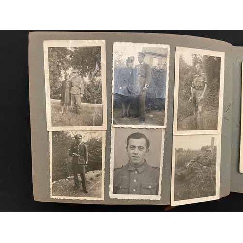 3288 - WW2 Third Reich photo album. A RAD photo album which documents a soldiers service in the SA, RAD and... 