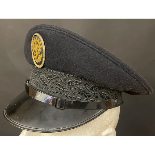 3289 - WW2 Third Reich DAF Deutsche Arbeitsfront Cap. German Labour Front. POSTWAR cap but fitted with an o... 