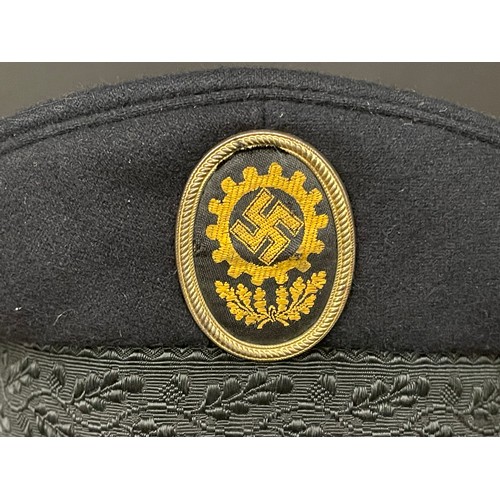 3289 - WW2 Third Reich DAF Deutsche Arbeitsfront Cap. German Labour Front. POSTWAR cap but fitted with an o... 