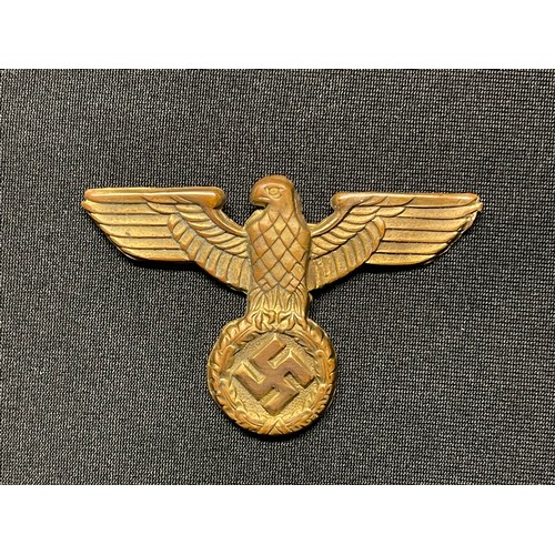 3301 - WW2 Third Reich Cap Eagle collection to include: Factory Guards Cap Eagle, no makers mark: unmarked ... 