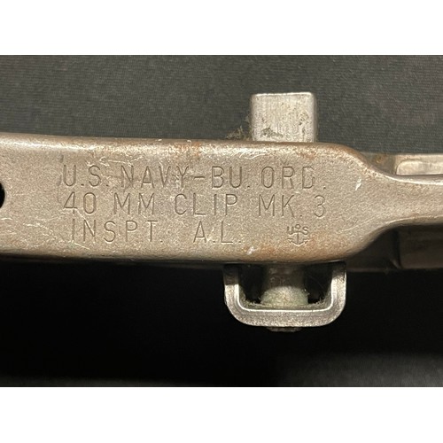 3314 - WW2 Third Reich MG13 7.92mm LMG 25 round magazine. Dated 1939 and maker marked 