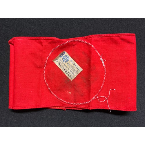 3315 - WW2 Third Reich NSDAP Armband. Multipart construction, machine woven swastika complete with paper RZ... 