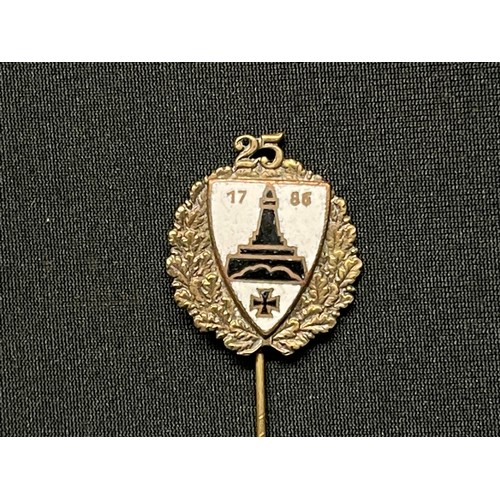 3323 - WW2 Third Reich Enamel Lapel badges and stick pin collection comprising of: three Kyffhauserbund sti... 