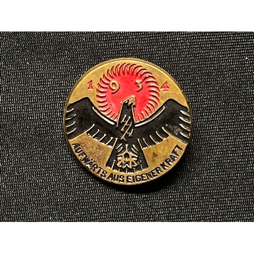 3323 - WW2 Third Reich Enamel Lapel badges and stick pin collection comprising of: three Kyffhauserbund sti... 