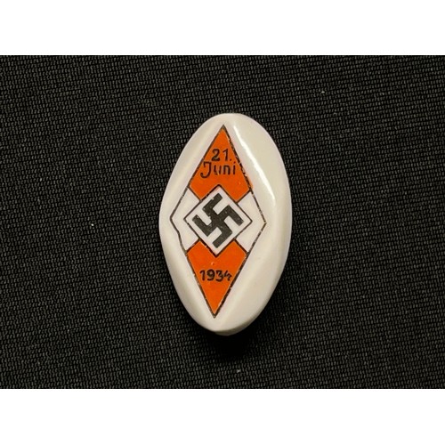 3323 - WW2 Third Reich Enamel Lapel badges and stick pin collection comprising of: three Kyffhauserbund sti... 