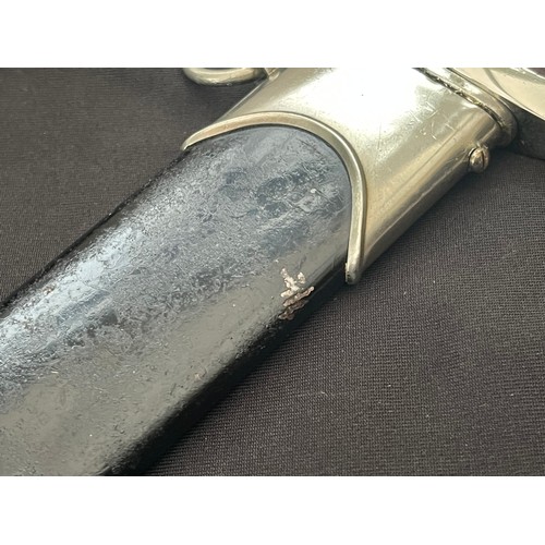 3328 - WW2 Third Reich NSKK 1933 Pattern dagger with double edged blade 224mm in length with etched 