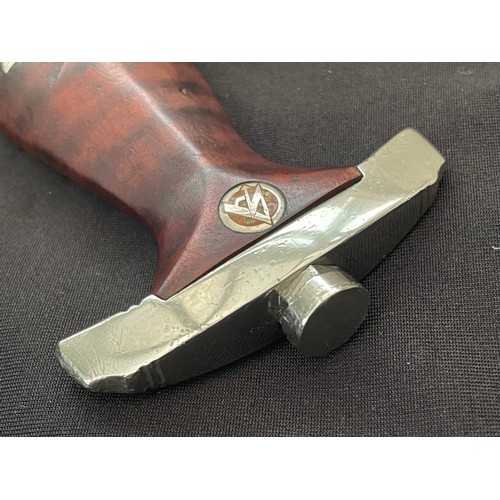 3328 - WW2 Third Reich NSKK 1933 Pattern dagger with double edged blade 224mm in length with etched 