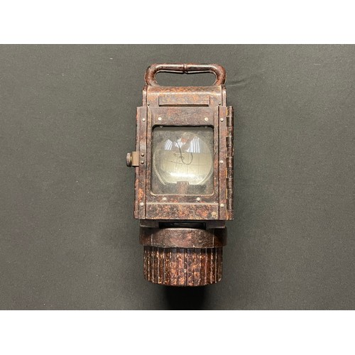 3330 - WW2 Third Reich Bakelite Carbide Lantern. WaA387 marked on mounting clip.