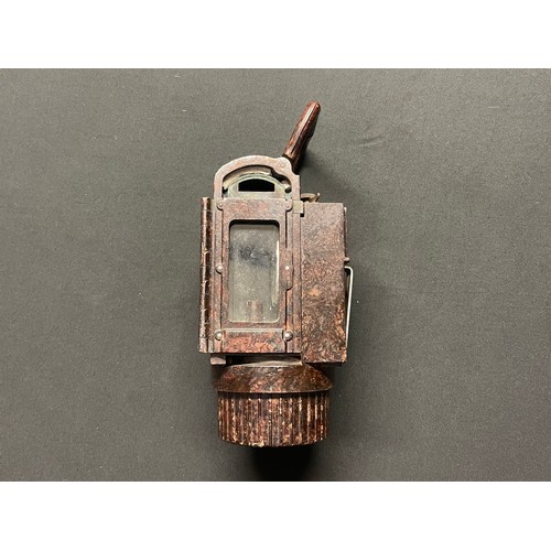 3330 - WW2 Third Reich Bakelite Carbide Lantern. WaA387 marked on mounting clip.