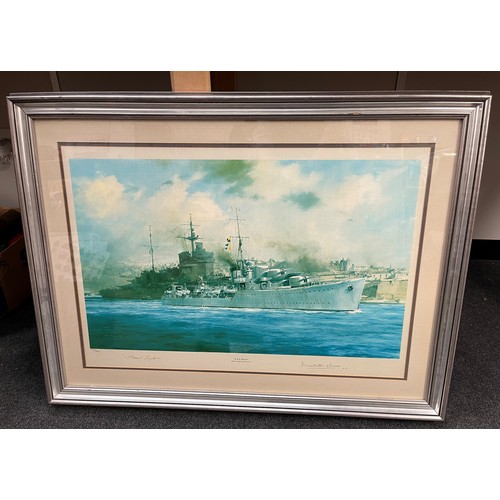 3341 - Robert Taylor (1945-1997) by and after, H.M.S Kelly, Grand Harbour Malta, 1941,  limited edition pri... 