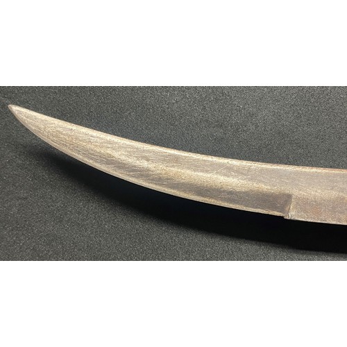 3343 - Arabian Jambiya Dagger with curved double edged blade 212mm in length which is maker marked 