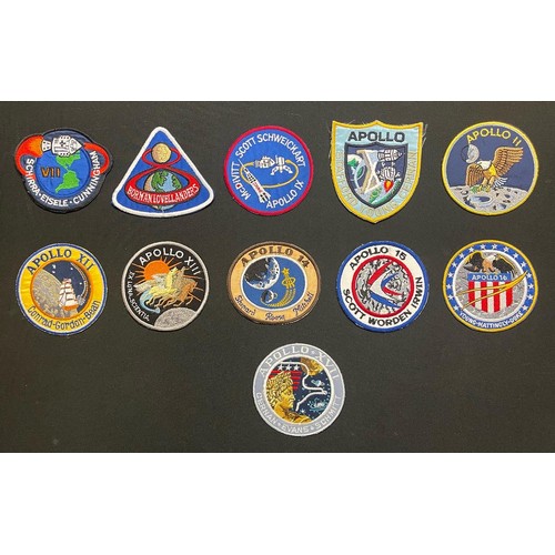 3347 - A Collection of NASA Apolo Mission Shoulder Sleeve Insignia for  Apolo 8 throught to Apolo 17. (11)