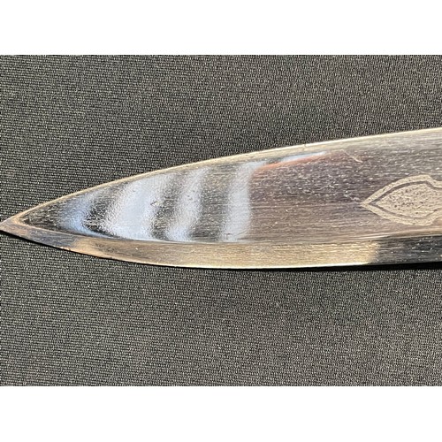 3351 - A Scottish pipers dirk with 295mm long blade maker marked 