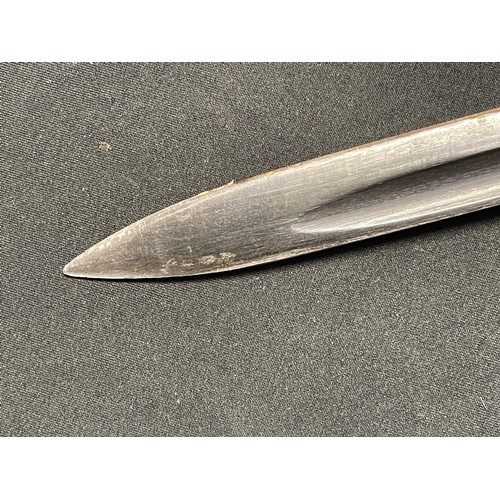 3352 - Czechoslovakian CZ24 Mauser bayonet with fullered single edged blade marked 