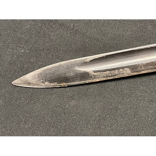 3352 - Czechoslovakian CZ24 Mauser bayonet with fullered single edged blade marked 