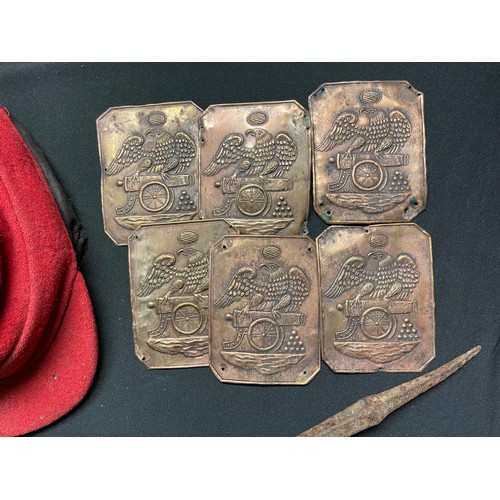 3361 - Western Holster, Cattle Branding Iron, Reproduction US Army Shako Plates, US & German Military inter... 