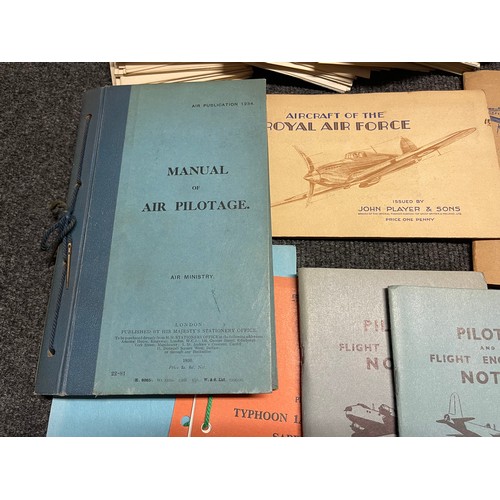 3368 - Reprinted WW1 & WW2 British Aircraft Manuals along with original Aircraft Recognition Cards and orig... 