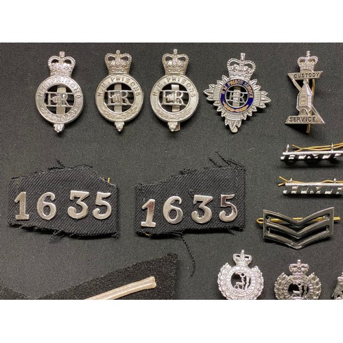 3377 - A collection of British Police insignia, buttons, numerals, enamel badges etc to include: a Greater ... 