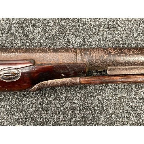 3382 - Percussion cap musket with 850mm long barrel, bore approx. 16mm, overall length 124cm. Lock is signe... 