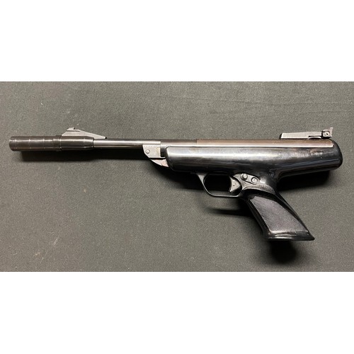 3395 - .22 Cal BSA Scorpion Air Pistol serial no. RB56215 with 200mm long barrel. Working order. Overall le... 