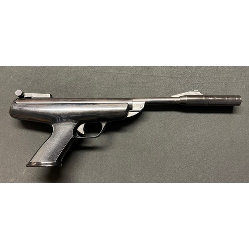 3395 - .22 Cal BSA Scorpion Air Pistol serial no. RB56215 with 200mm long barrel. Working order. Overall le... 