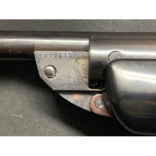 3395 - .22 Cal BSA Scorpion Air Pistol serial no. RB56215 with 200mm long barrel. Working order. Overall le... 